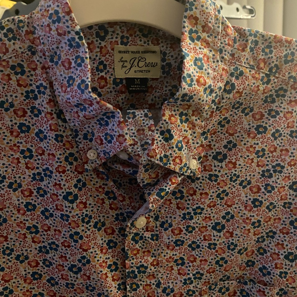 J.CREW MEN’s FLORAL LONG SLEEVE SLIM FIT BUTTON UP SHIRT